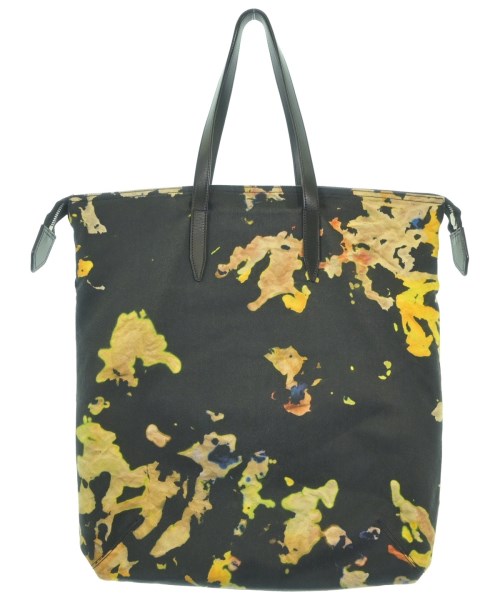 DRIES VAN NOTEN ドリスヴァンノッテントートバッグ メンズ - 黒x黄xベージュ等(総柄)【中古】【古着】