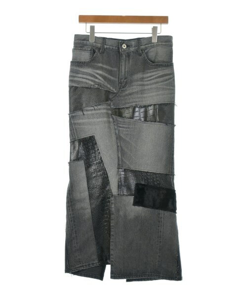 JUNYA WATANABE ジュンヤワタナベロング・マキシ丈スカート レディース M グレーx黒【中古】【古着】