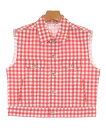 COMME des GARCONS GIRL コムデギャルソンガールベスト レディース S 赤x白(ギンガムチェック)【中古】【古着】