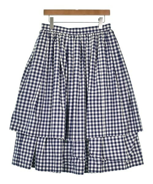 COMME des GARCONS GIRL コムデギャルソンガールロング・マキシ丈スカート レディース M 紺x白(ギンガムチェック)【中古】【古着】
