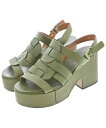 CLERGERIE クレジュリーサンダル レディース EU37(23.5cm位) カーキ【中古】【古着】