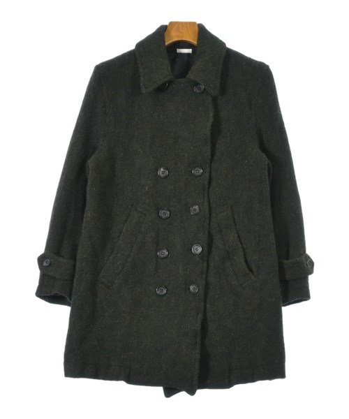 COMME des GARCONS HOMME DEUX コムデギャルソンオムドゥピーコート メンズ XS 黒x緑(総柄)【中古】【古着】