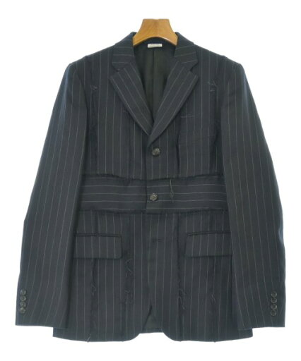 COMME des GARCONS HOMME DEUX コムデギャルソンオムドゥテーラードジャケット メンズ M 紺x白(ストライプ)【中古】【古着】 COMME des GARCONS HOMME DEUX コムデギャルソンオムドゥテーラードジャケット メンズ M 紺x白(ストライプ)【中古】【古着】