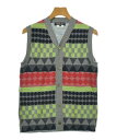 COMME des GARCONS HOMME DEUX コムデギャルソンオムドゥベスト メンズ S グレーx黄緑x紺等【中古】【古着】