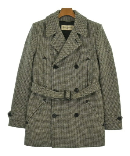 SAINT LAURENT PARIS サンローランパリコート(その他) メンズ 44(S位) グレーx黒(総柄)【中古】【古着】 SAINT LAURENT PARIS サンローランパリコート(その他) メンズ 44(S位) グレーx黒(総柄)【中古】【古着】