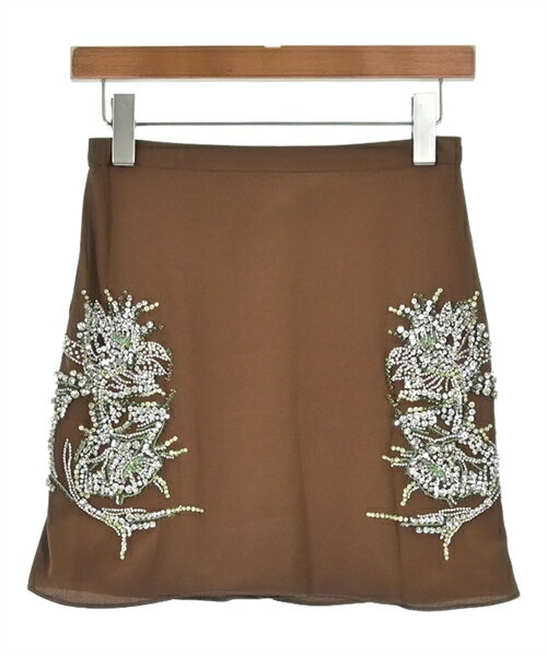 N゜ 21 ヌメロヴェントゥーノミニスカート レディース 36(XS位) 茶【中古】【古着】