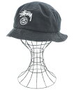 STUSSY ステューシーハット メンズ - 黒【中古】【古着】