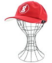 Supreme シュプリームキャップ メンズ - 赤xグレー【中古】【古着】