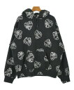 Supreme シュプリームパーカー メンズ S 黒x白(総柄)【中古】【古着】