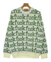 Supreme シュプリームニット・セーター メンズ M 白x緑(総柄)【中古】【古着】