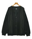 HUF ハフカーディガン メンズ XXL 黒xグレー【中古】【古着】