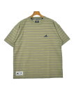 DESCENDANT ディセンダントTシャツ・カットソー メンズ 2(M位) カーキx紫系(ボーダー)【中古】【古着】