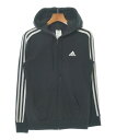 adidas アディダスパーカー メンズ OT(XL位) 黒【中古】【古着】