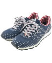 New Balance ニューバランススニーカー レディース 23.5cm 紺x白(星柄)【中古】【古着】