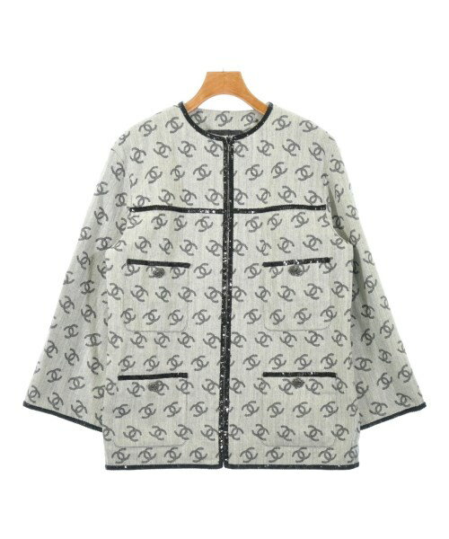 【極上美品】CHANELシャネル半袖ジャケット グレー 楽天市場】グレー ジャケット(ブランドシャネル)(レディース