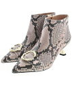 Pollini ポリーニブーティ レディース EU36(22.5cm位) ピンク系x黒系(パイソン)【中古】【古着】