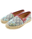 GUCCI グッチエスパドリーユ レディース EU35 1/2(22cm位) ベージュx水色(総柄)【中古】【古着】(4)