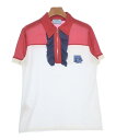 PRADA プラダポロシャツ レディース M 白x赤x紺【中古】【古着】