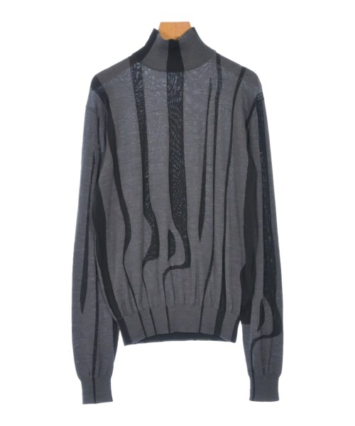 JIL SANDER ジルサンダーニット・セーター レディース 34(XXS位) グレーx黒(総柄)【中古】【古着】