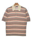 Cruciani クルチアーニポロシャツ メンズ 50(XL位) クリームxピンクx茶等(ボーダー)【中古】【古着】