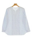 L'EQUIPE YOSHIE INABA レキップヨシエイナバブラウス レディース -(M位) 白x青(ストライプ)【中古】【古着】