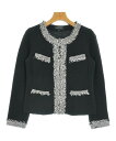 LANVIN COLLECTION ランバンコレクションノーカラージャケット レディース 40(M位) 黒【中古】【古着】(4)