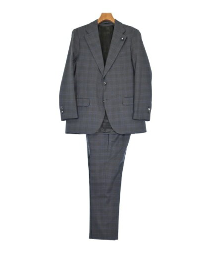 LARDINI ラルディーニセットアップ・スーツ(その他) メンズ 50(XL位) グレーx青(チェック)【中古】【古着】 LARDINI ラルディーニセットアップ・スーツ(その他) メンズ 50(XL位) グレーx青(チェック)【中古】【古着】