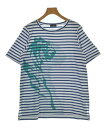 EVEX by KRIZIA エヴェックスバイクリッツアTシャツ・カットソー レディース 42(M位) 青x白x緑(ボーダー)【中古】【古着】