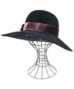 Borsalino ボルサリーノハット レディース M 黒xピンク【中古】【古着】