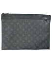 LOUIS VUITTON ルイヴィトンクラッチバッグ レディース - 黒xグレー(総柄)【中古】【古着】