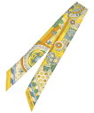 HERMES エルメスバンダナ・スカーフ レディース - 黄xオレンジx青系等(総柄)【中古】【古着】(4)