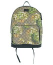 GUCCI グッチバックパック・リュック レディース - ベージュx茶x緑等(総柄)【中古】【古着】