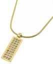Christian Dior クリスチャンディオールネックレス レディース - ゴールドxクリア【中古】【古着】