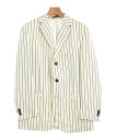 ETRO エトロジャケット メンズ 48(L位) アイボリーx紺(ストライプ)【中古】【古着】