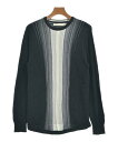 PERRY ELLIS ペリー エリスニット・セーター メンズ M 黒x白(ストライプ)【中古】【古着】