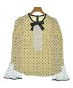 Adonisis アドニシスブラウス レディース F ベージュx黒(ドット)【中古】【古着】(4)