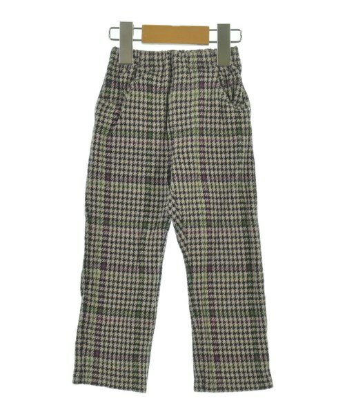 Combimini コンビミニパンツ（その他） キッズ 100(3T-4T) 白x紫x緑等(千鳥格子)【中古】【古着】
