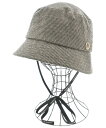 Chapeau d' O シャポードオーハット レディース 57.5cm ベージュx黒(千鳥格子)【中古】【古着】