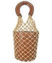 STAUD スタウドハンドバッグ レディース - 茶xベージュ【中古】【古着】
