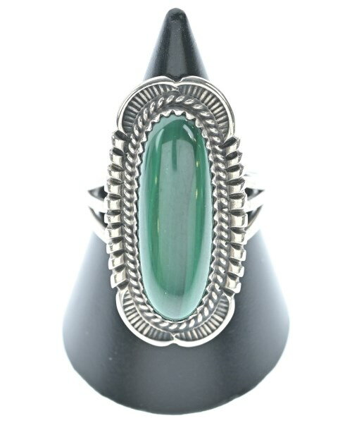 NAVAJO ナバホリング メンズ -(15号位) シルバーx緑【中古】【古着】