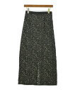 GALLEST ギャレストロング・マキシ丈スカート レディース 38(M位) 黒xベージュ(総柄)【中古】【古着】