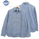 バズリクソンズ BUZZ RICKSON'S シャンブレーシャツ BR25995 BLUE CHAMBRAY WORK SHIRT ワークシャツミリタリー 長袖 無地 アメカジ 定番 日本製 東洋エンタープライズ メンズ