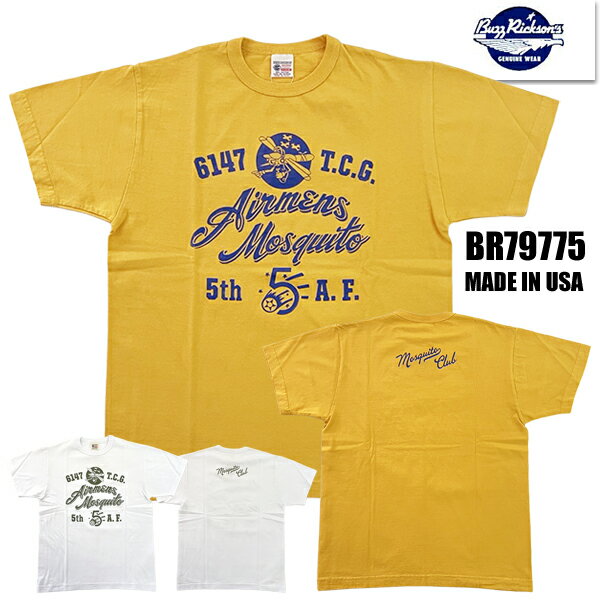 乐天商城 - バズリクソンズ BUZZ RICKSONS Tシャツ BR79775「AIRMENS MOSQUITO」コットン TEE 半袖 プリント カットソー バインダーネック 丸胴ボディ USA製 ミリタリー ヴィンテージ アメカジ 東洋エンタープライズ 春夏 新作