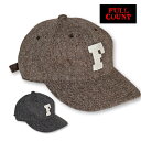 フルカウント FULL COUNT キャップ 6843-23C 6 Pannel Tweed B.B Cap F Patch ベースボールキャップ 帽子 ロゴ ウール ツイード ブラウン チャコール アメカジ 刺繍 プレゼント メンズ ラッピング対応 新作 日本製