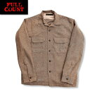 (★クーポン発行) フルカウント FULL COUNT シャツ 4063 Tweed Open Collar Shirt　ツイード　オープン カラーシャツ　長袖 アメカジ　2021年新作