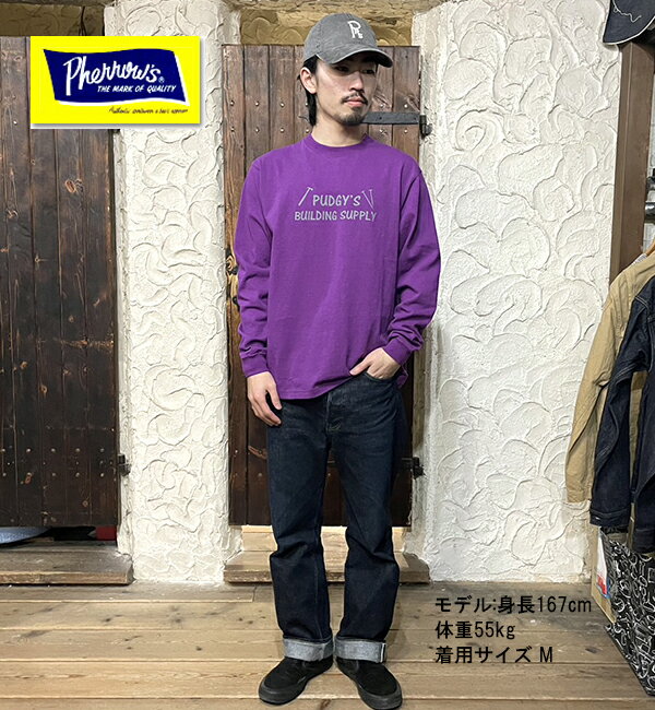 (SALE 30%OFF) �ڥѡ��ץ�Τߡ� �ե������� Pherrow's ����T 24S-PLT3 ���� �ץ��� Ĺµ T����� ���åȥ��� ���åȥ� ���� ���롼�ͥå� ��¥ ���T �ͥ��ӡ� �ۥ磻�� �ѡ��ץ륢�ᥫ�� ���� ���󥰥��顼 ��� ������ơ��� 2024ǯ �ղ� ���� 2026ss03