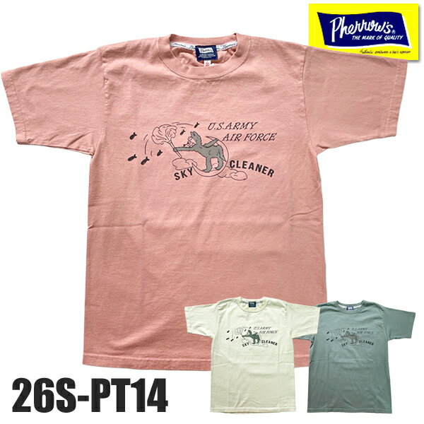 乐天商城 - フェローズ Pherrow's Tシャツ 26S-PT14 半袖 ノーズアート プリント ロゴT クルーネック カットソー トップス 人気 コットン 綿100％ アメカジ ヴィンテージ TEE メンズ レディース 2026年 春夏 新作 ファッション おしゃれ