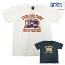 ステュディオ・ダルチザン STUDIO D'ARTISAN 8142A USA コットンプリント Tシャツ 半袖 TEE USA コットン カットソー ネイビー ホワイト アメカジ バイカー メンズ 日本製 2024年 新作 春夏