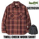送料無料 通販 シュガーケーン SUGAR CANE ワークシャツ SC29359 TWILL CHECK WORK SHIRT ツイル チェック シャツ ワークシャツ 長袖 綿 コットン 王道 ヴィンテージ アメカジ