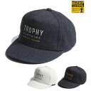 トロフィークロージング TROPHY CLOTHING キャップ TR24SS-707 Harvest Logo Denim Tracker Cap ロゴ トラッカーキャップ 帽子 ワークキャップ 刺繍 コットン ベースボール アメカジ バイカー プレゼント 男性 メンズ ラッピング対応可能 2024年新作の商品画像